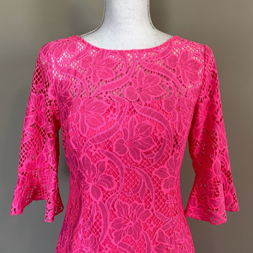 Lilly Pulitzer Hot Pink Allyson Lace Dress - Picture 3 of 9